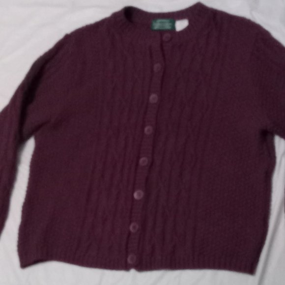 Parkhurst Collectibles cardigan burgundy long modern knitting like design XL - Picture 5 of 6